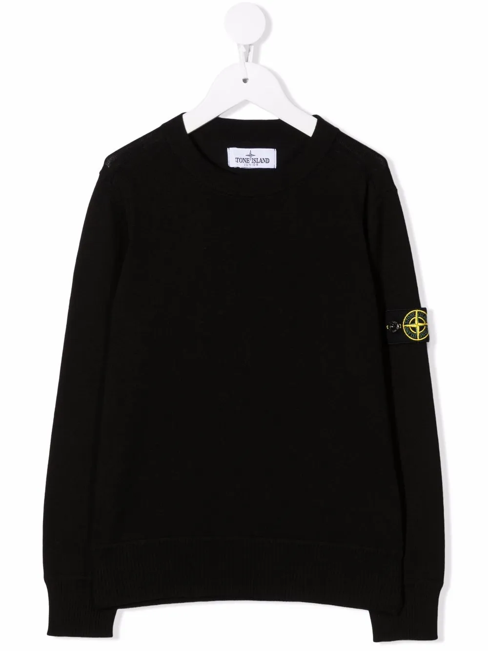 

Stone Island Junior logo-patch sleeve jumper - Black