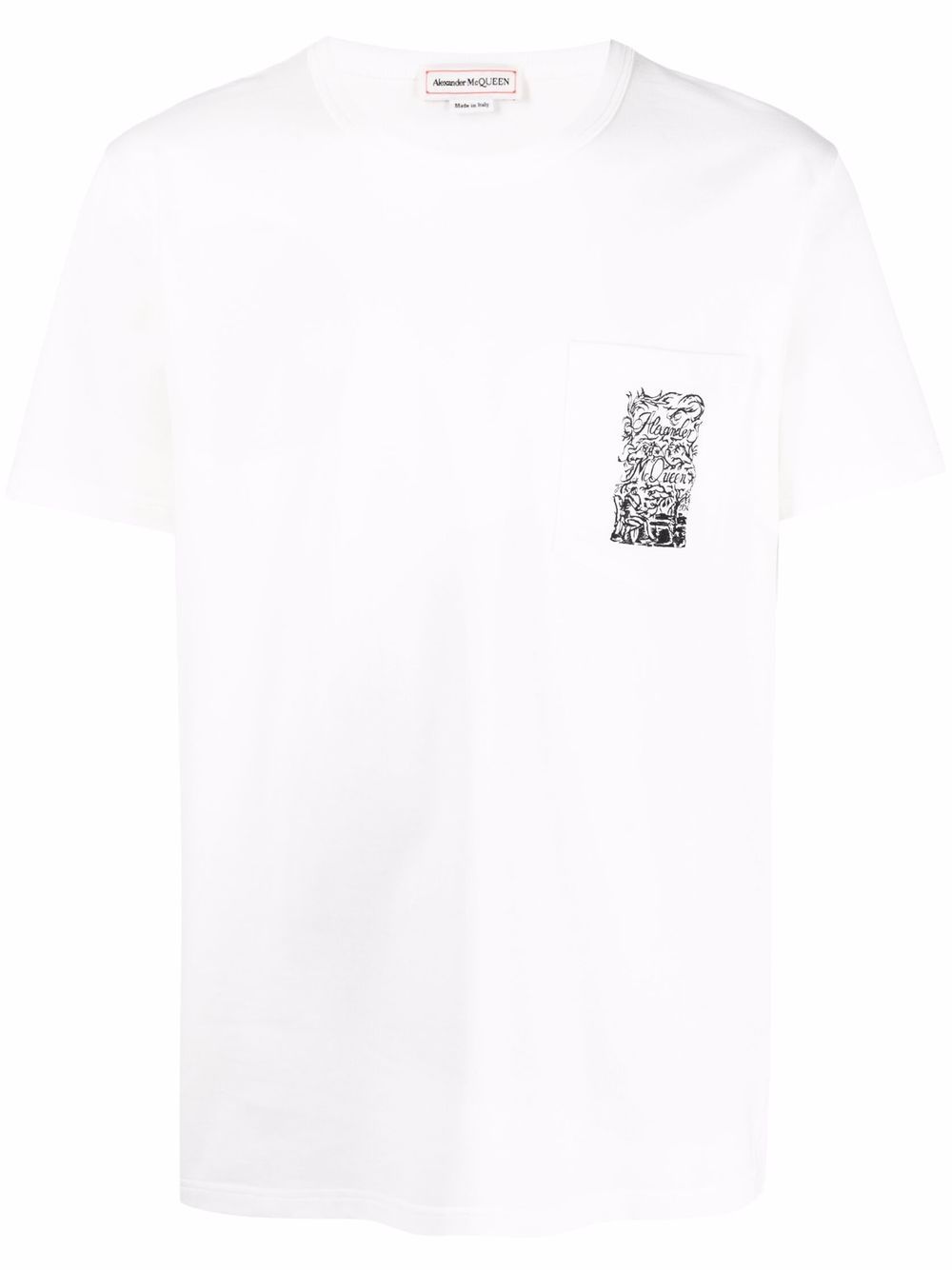 

Alexander McQueen playera Blake Illustration - Blanco