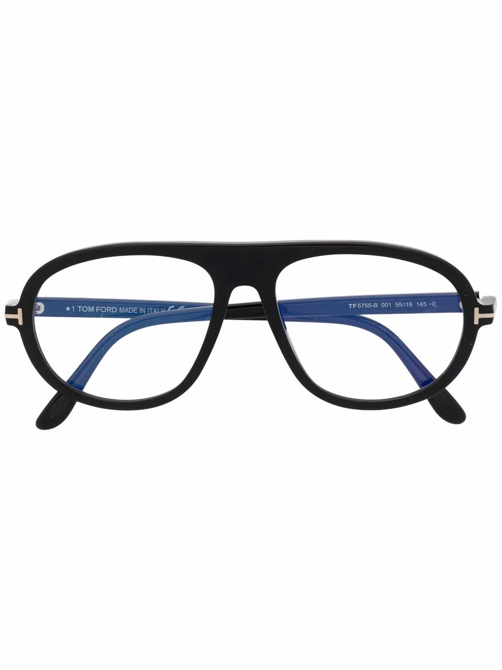 

TOM FORD Eyewear lentes con armazón aviador estilo carey - Negro