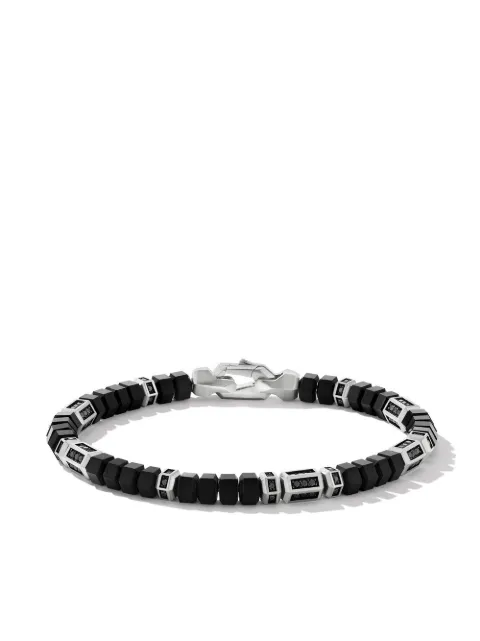 David Yurman - sterling silver Hex Spiritual bead bracelet
