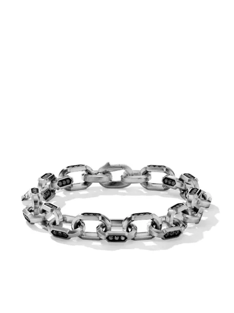 David Yurman sterling silver Hex chain-link bracelet (9.5mm)