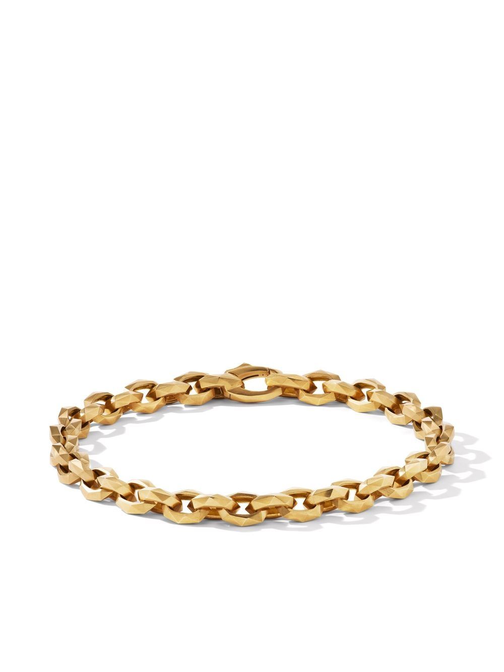 David Yurman 18kt yellow gold Torqued Faceted Chain Link bracelet (7mm)