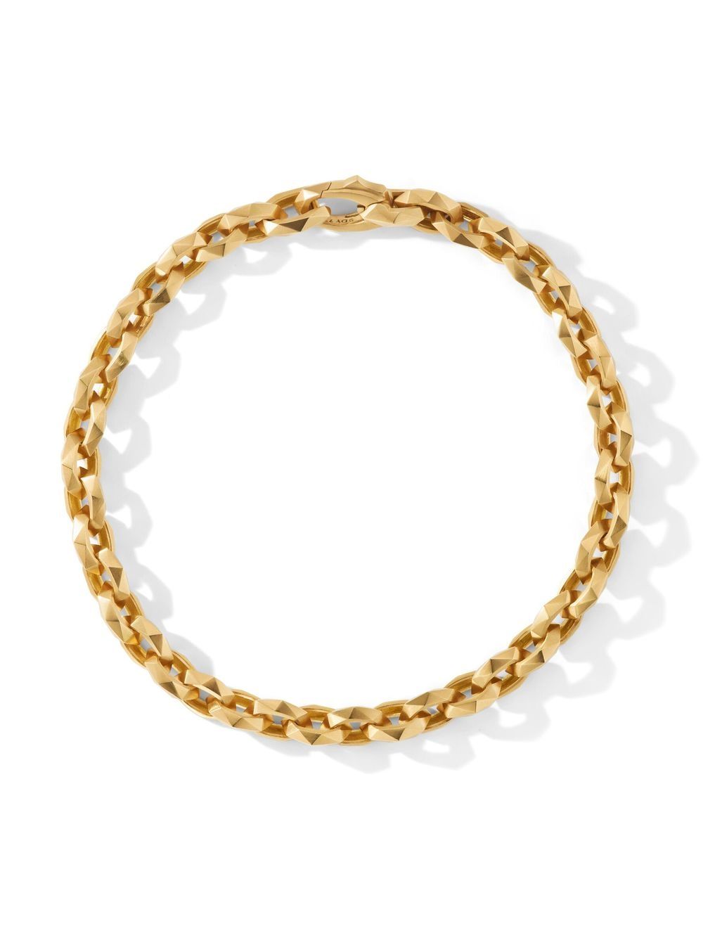 David Yurman 18kt yellow gold Torqued Faceted Chain Link bracelet (7mm)