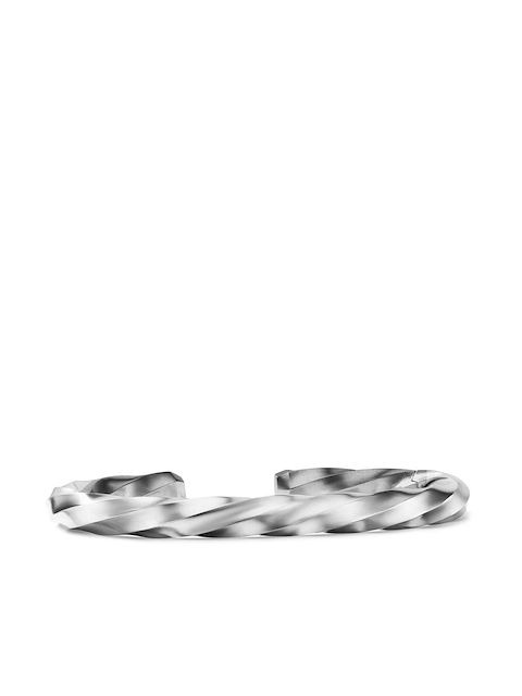 David Yurman 8mm recycled sterling silver Cable edge cuff