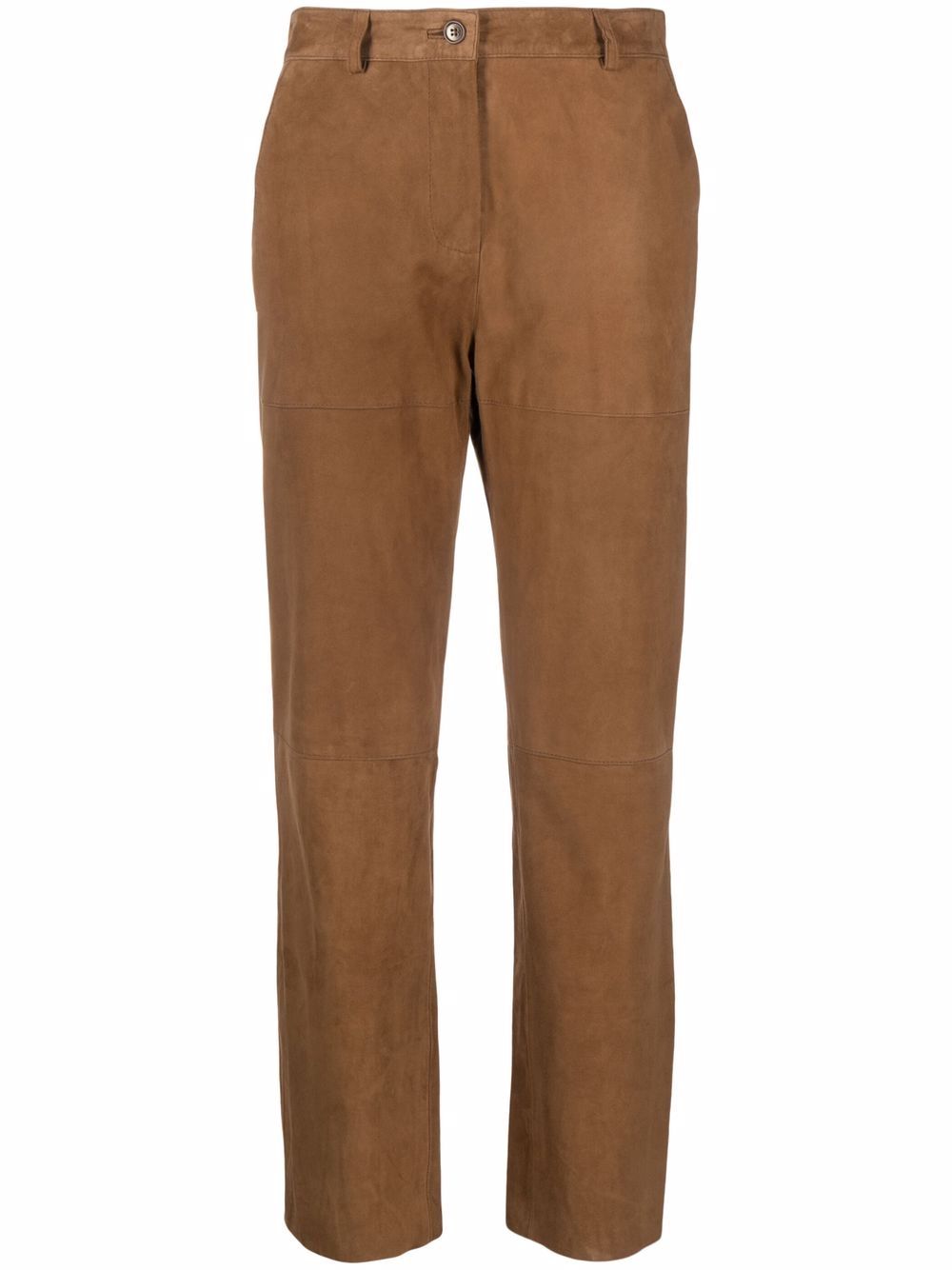 Shop P.A.R.O.S.H. high-waisted suede trousers with Express Delivery ...