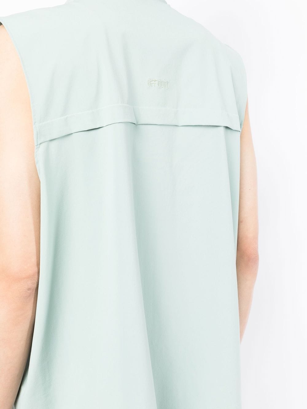 Shop Off Duty Sleeveless Button Fastened Shirt In Green