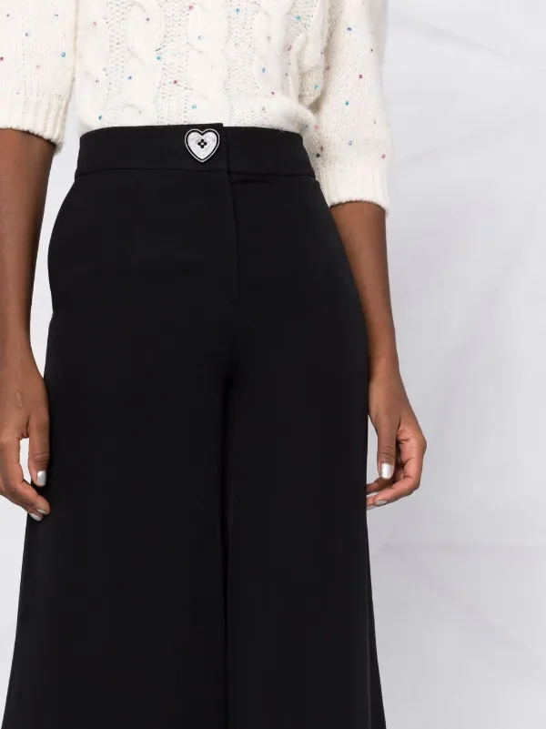 Moschino high-waisted Flared Trousers | Black | FARFETCH AO