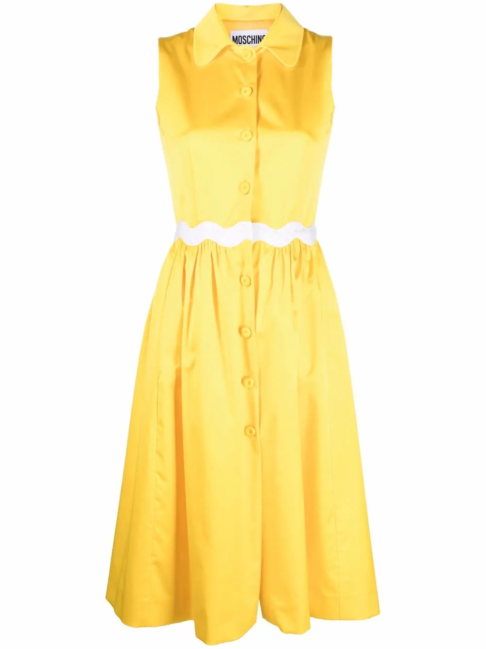

Moschino vestido camisero sin mangas - Amarillo