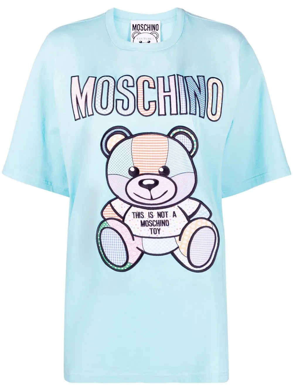 

Moschino Teddy Bear motif drop-shoulder T-shirt - Blue