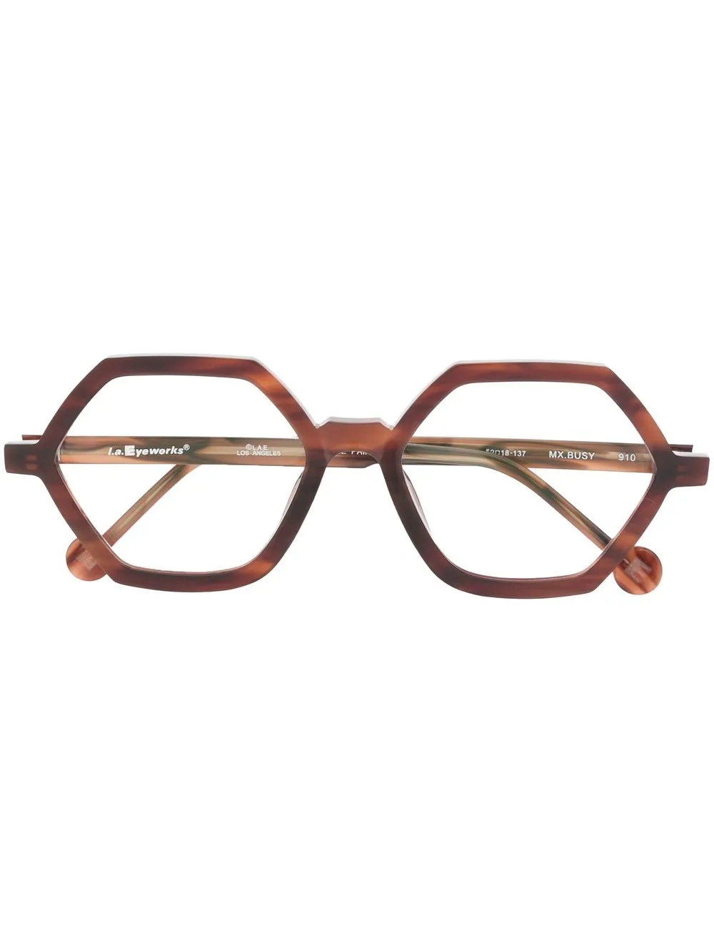 L.A. EYEWORKS MX. Busy hexagonal-frame Glasses - Farfetch