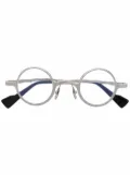 Kuboraum round-frame glasses - Silver