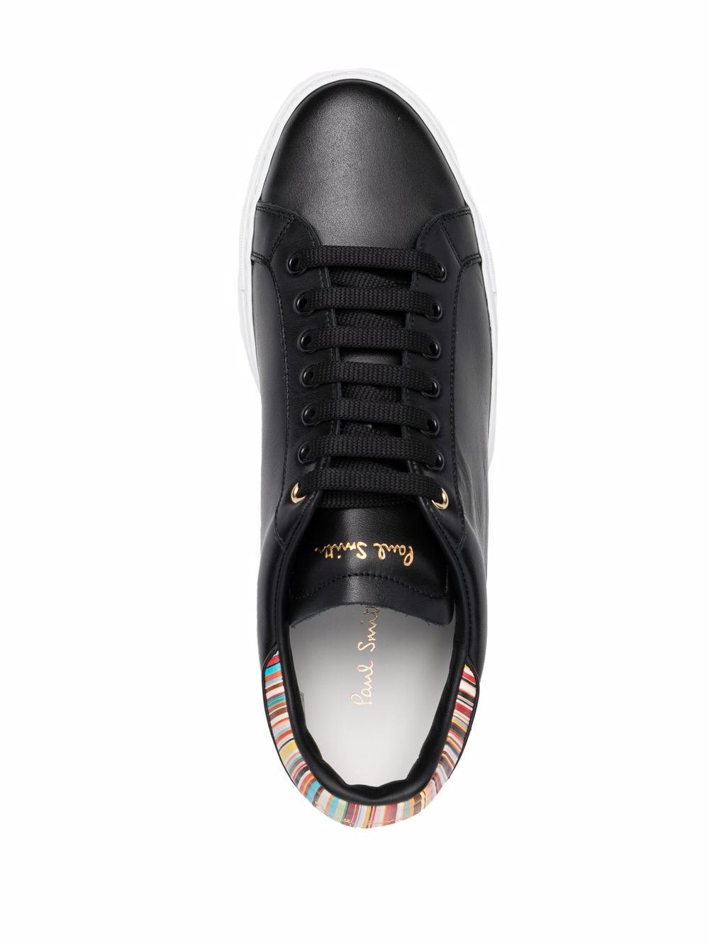 Shop Paul Smith Signature-stripe Detail Sneakers In Black