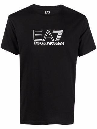 Tilskud Smitsom sygdom periskop Ea7 Emporio Armani logo-print Cotton T-shirt - Farfetch
