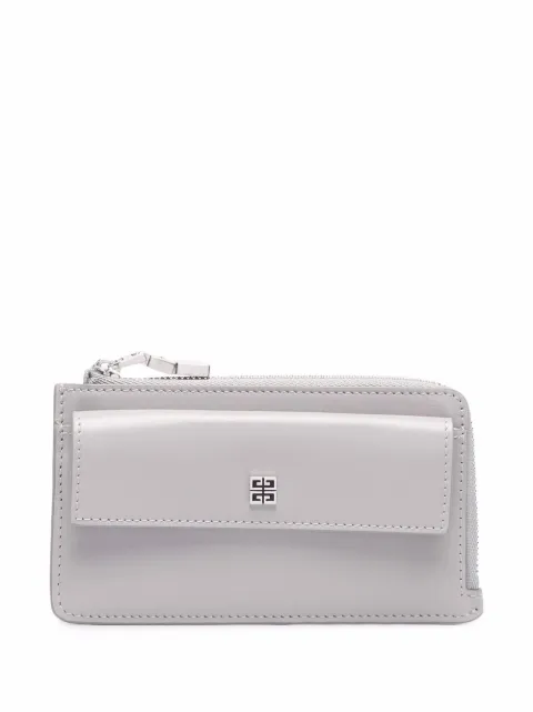 Givenchy porte-monnaie en cuir à plaque logo