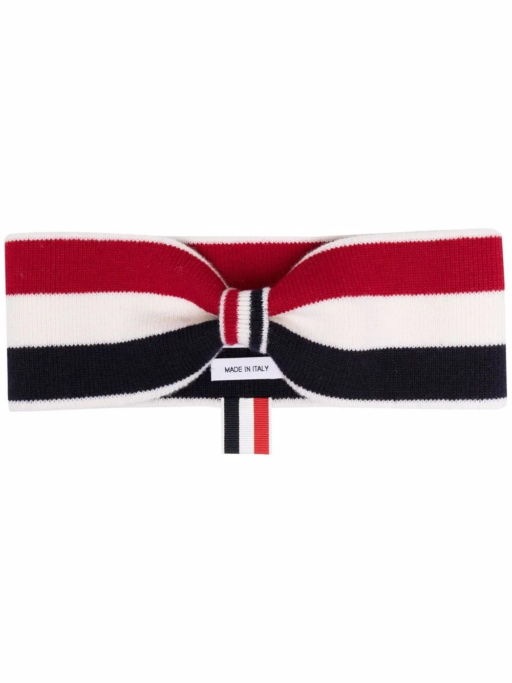 Thom Browne Stripe Knitted Headband - Farfetch