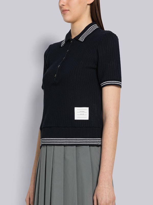 Thom Browne トムブラウン ニットポロシャツ レディースtシャツ スーパーsale セール期間限定