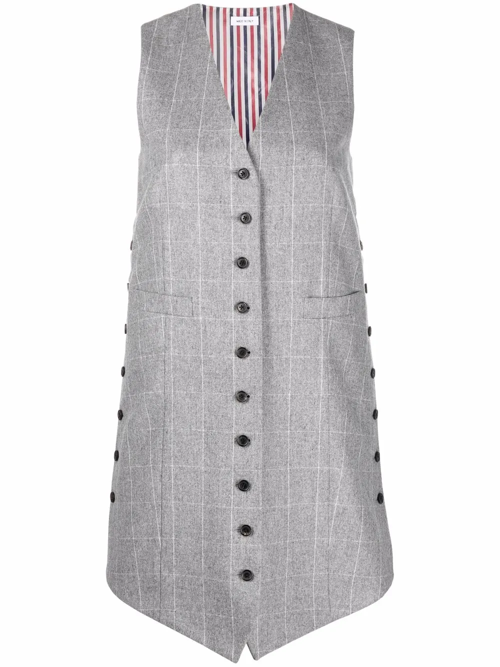 

Thom Browne chaleco con rayas RWB - Gris