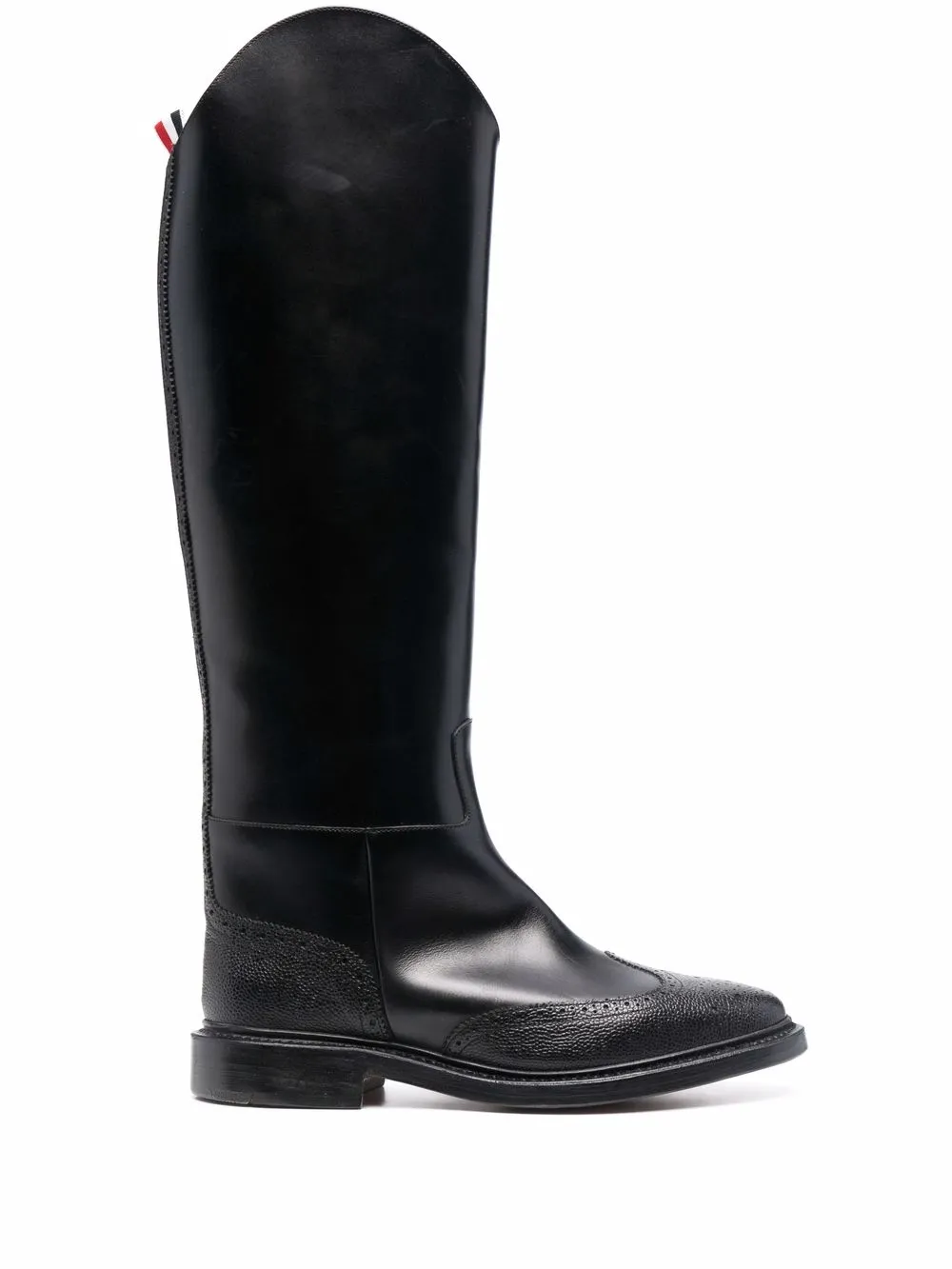 

Thom Browne botas altas con motivo 4-Bar - Negro