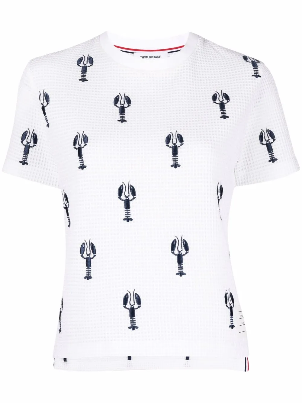 

Thom Browne playera con langosta bordada - Blanco