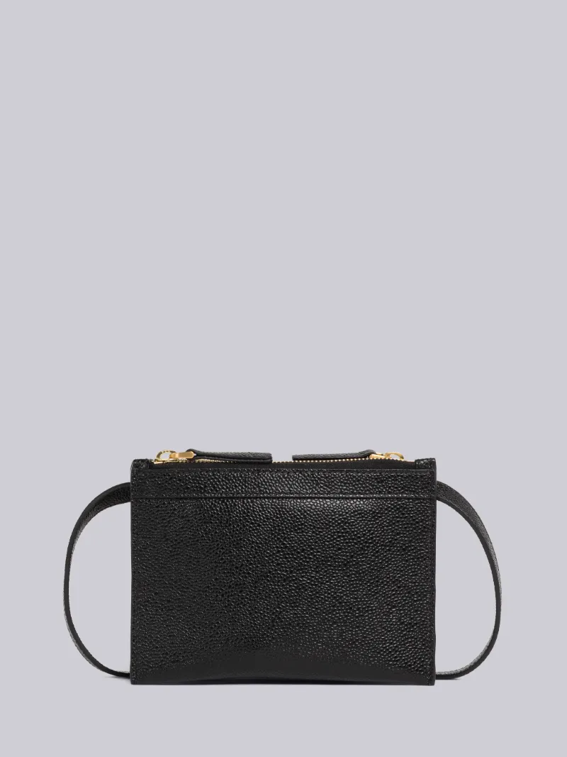 Pebble Grain Leather Mini Document Holder Crossbody Thom Browne Official