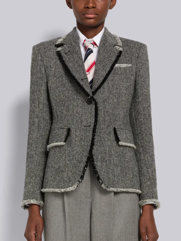 grey woolen blazer