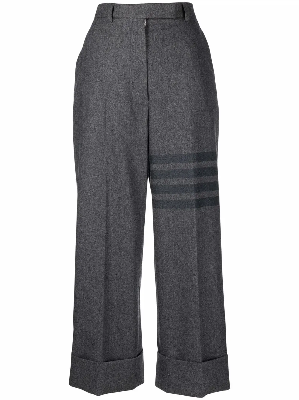 

Thom Browne pantalones rectos con motivo 4-Bar - Gris