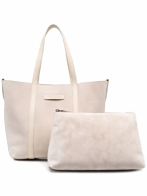 suede tote handbag