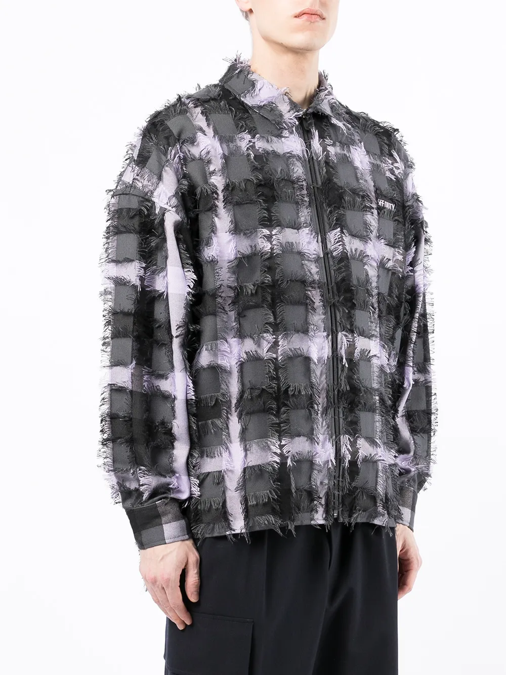 фото Off duty anders frayed-detail plaid shirt