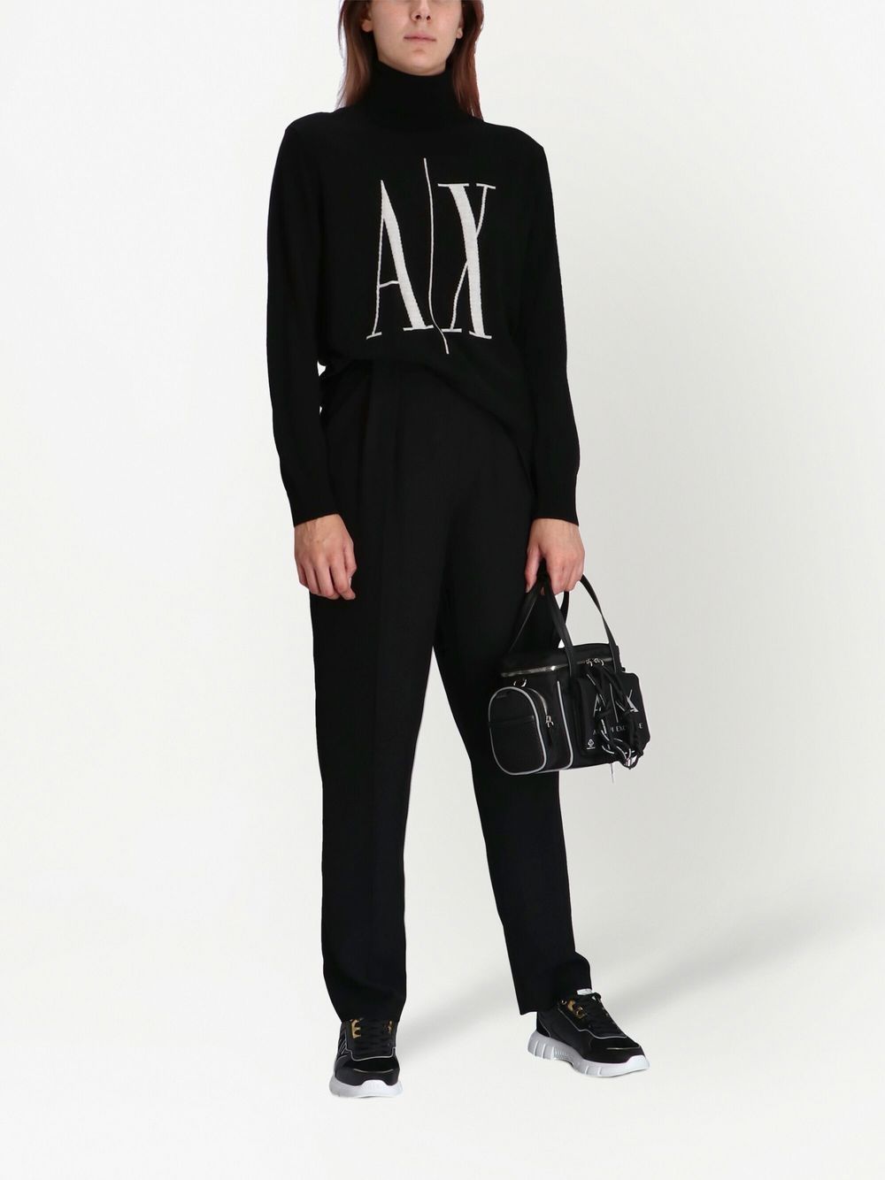 Armani Exchange Coltrui van merinowol - Zwart