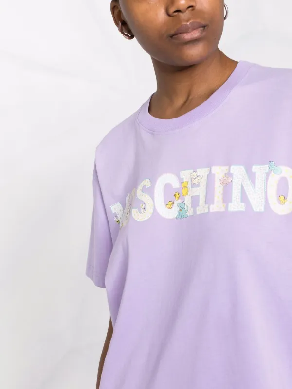 Shop Moschino logo-print T-shirt with 