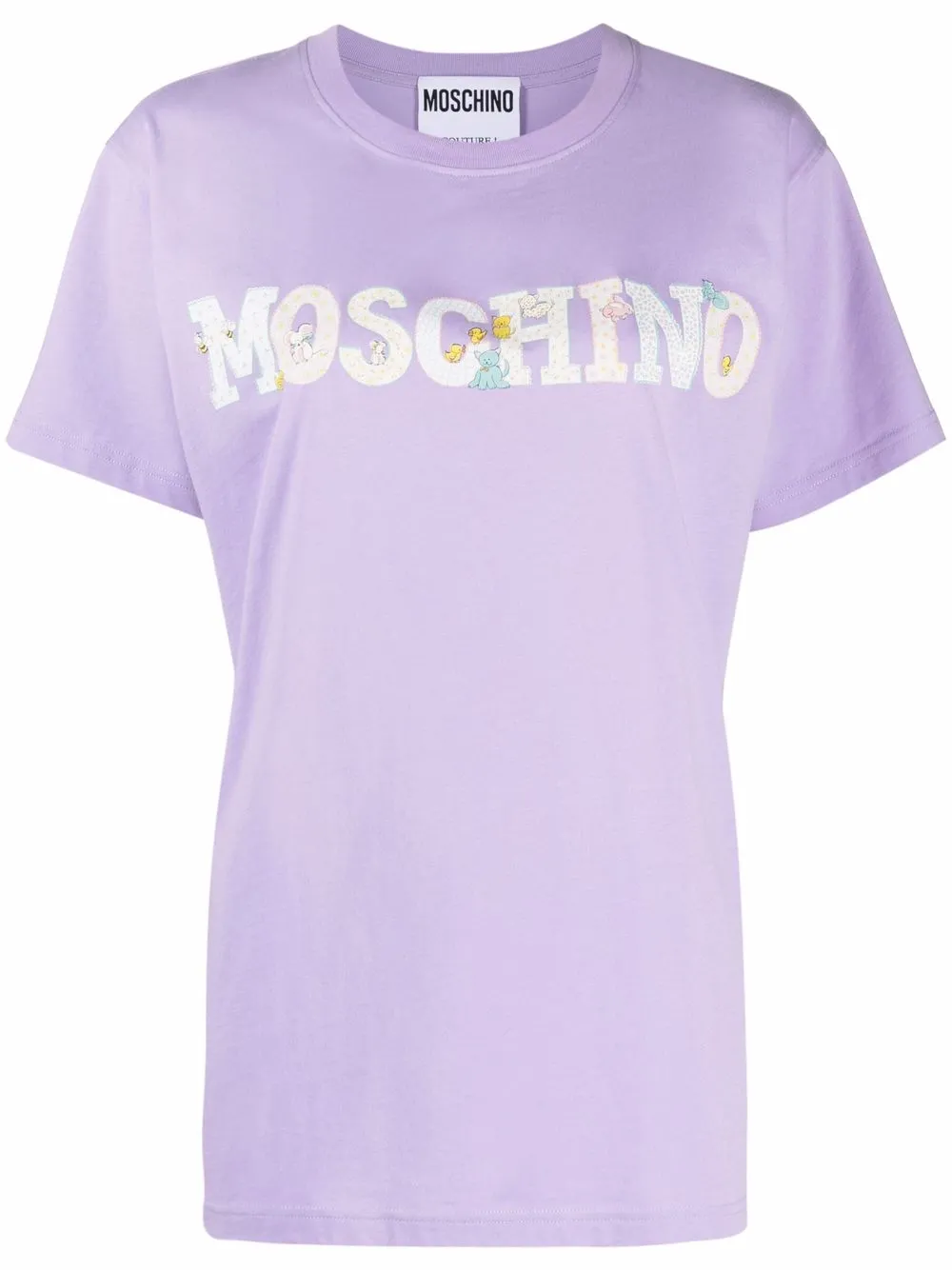 

Moschino playera con logo estampado - Morado