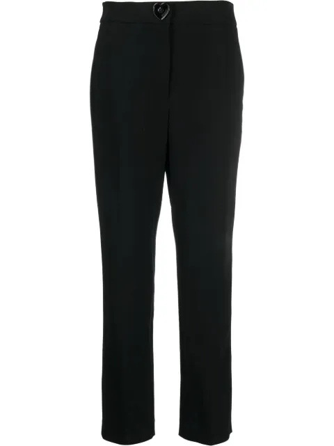 Moschino heart button detail trousers