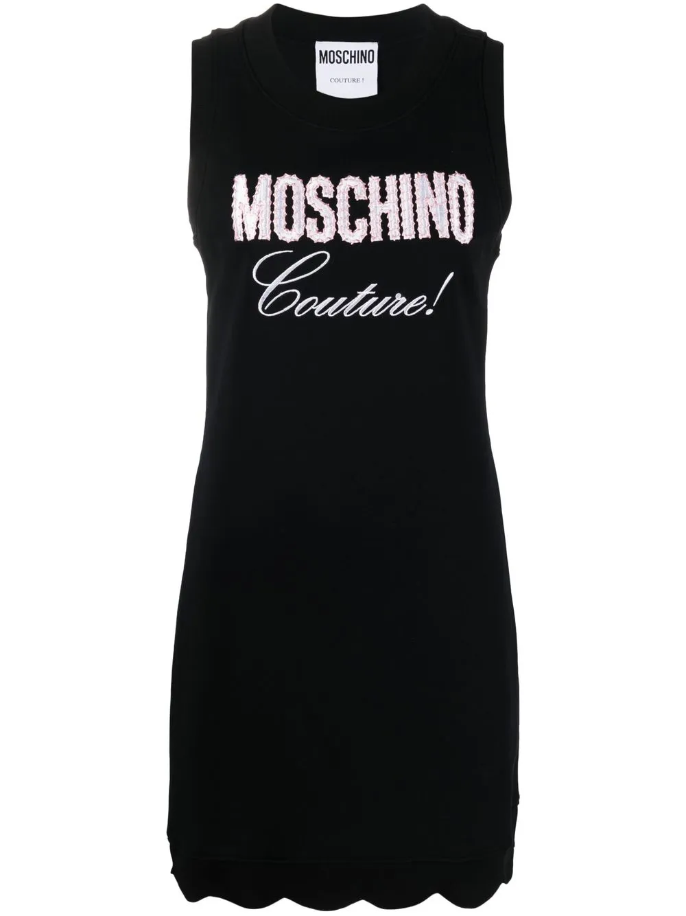 

Moschino vestido sin mangas con logo bordado - Negro