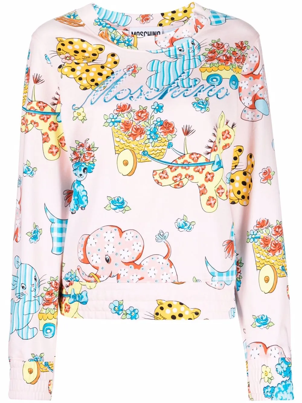 

Moschino sudadera con motivo de boceto - Rosado