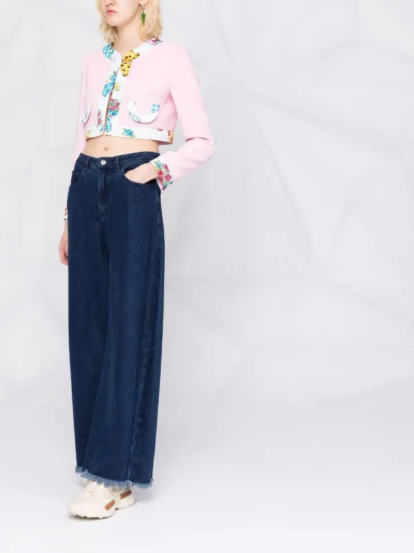 Moschino Calico Animal-detail Crepe Jacket | Pink | FARFETCH