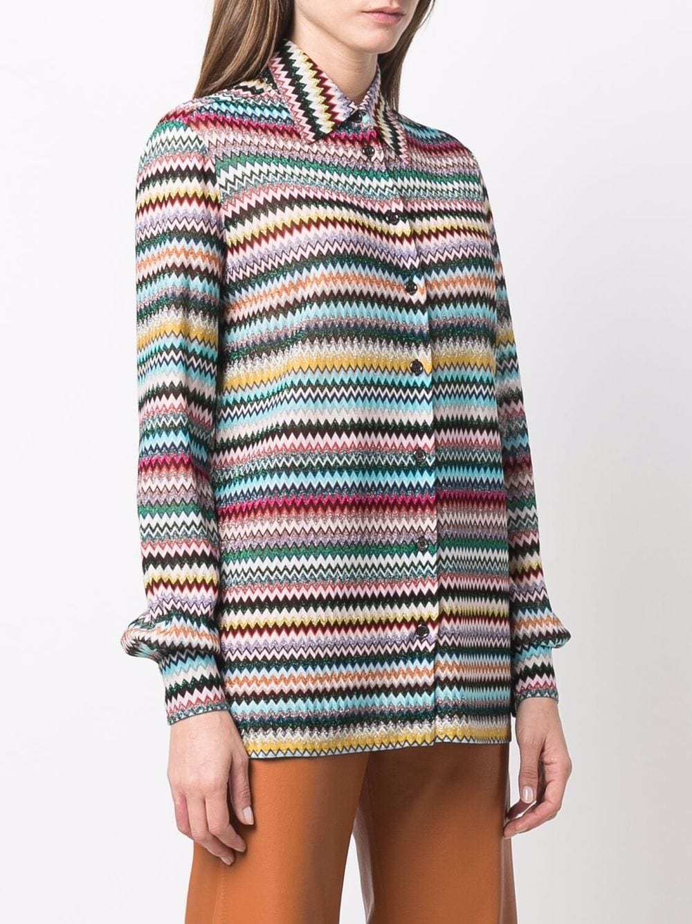 фото Missoni рубашка с узором зигзаг