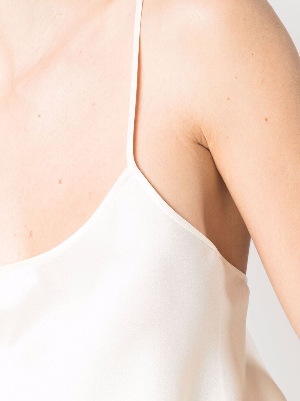 Shop Victoria Beckham V-back Slip Top In Neutrals