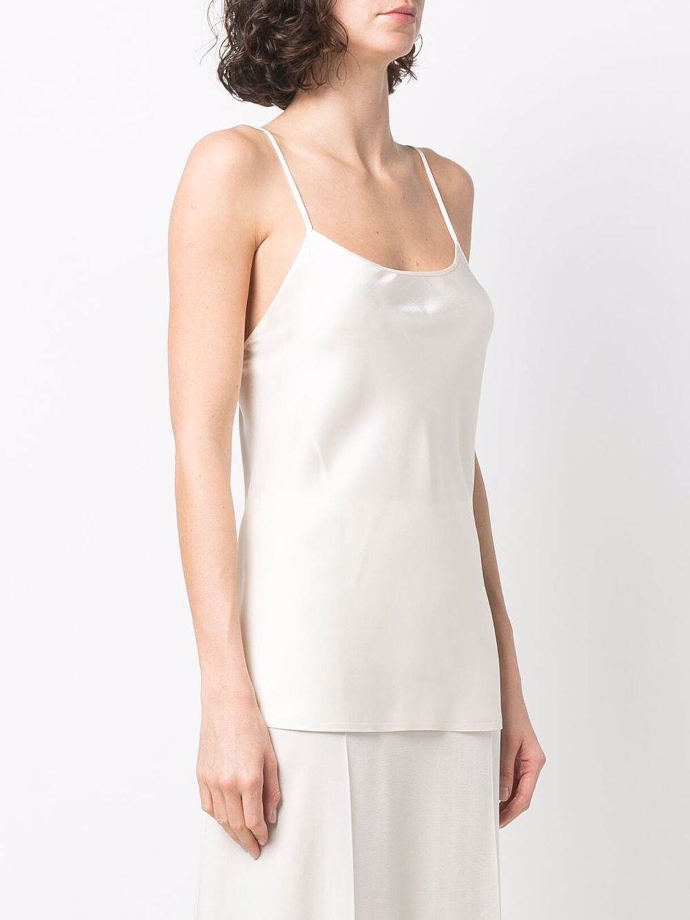 Shop Victoria Beckham V-back Slip Top In Neutrals