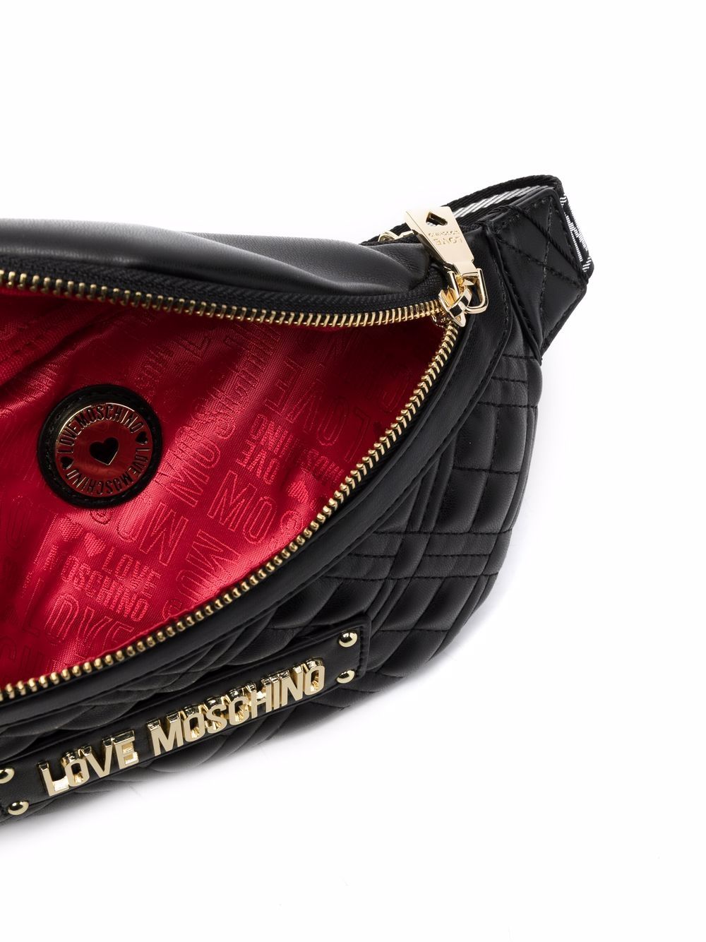 фото Love moschino стеганая поясная сумка с логотипом