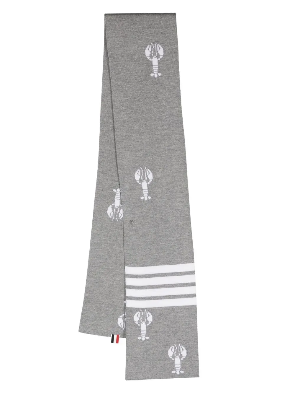 

Thom Browne bufanda con langosta estampada - Gris