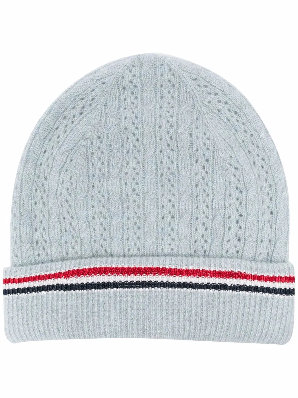 

Thom Browne intarsia stripe knit beanie - Blue