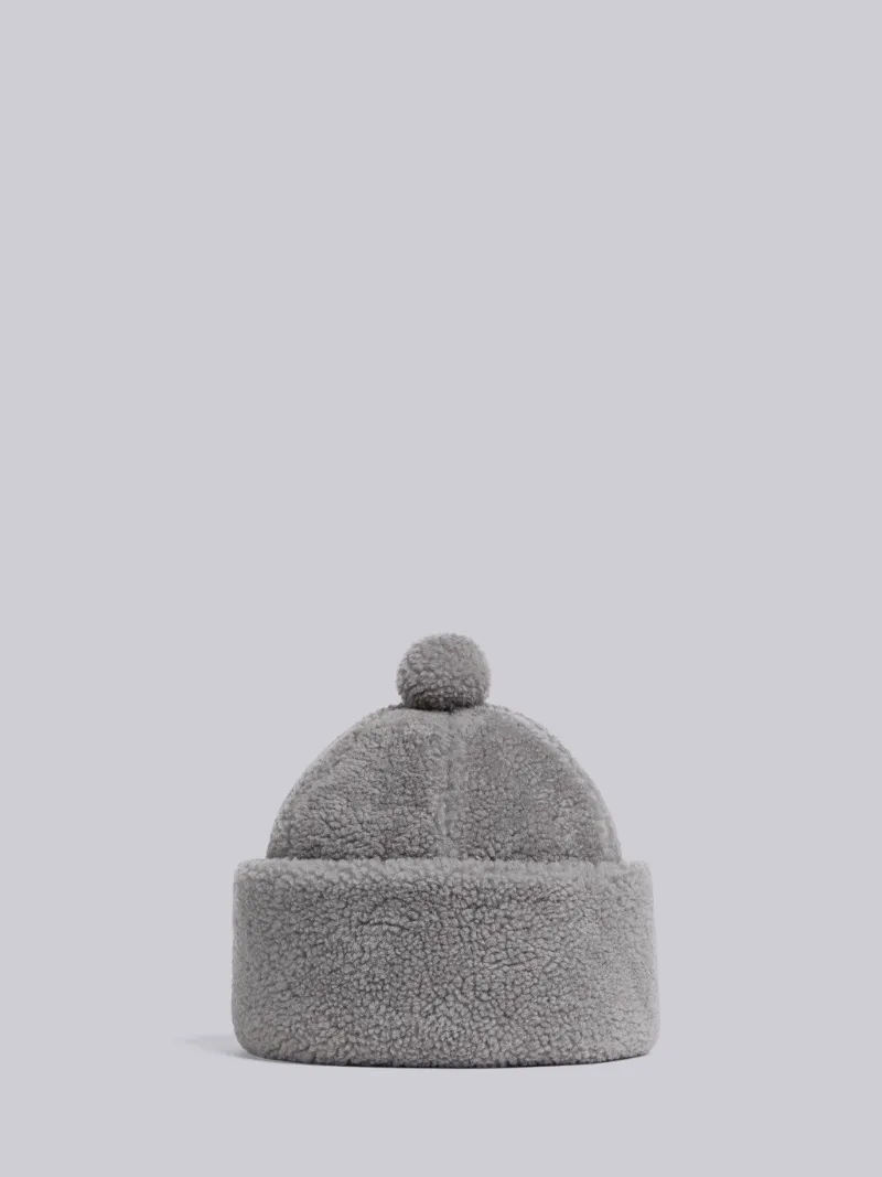 Shearling Oversized Pom Beanie | Thom 