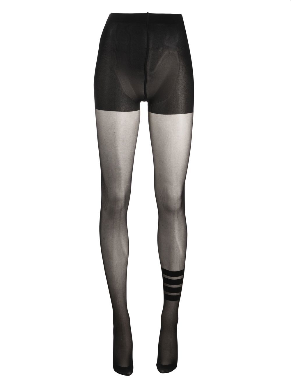 

Thom Browne striped sheer tights - Black