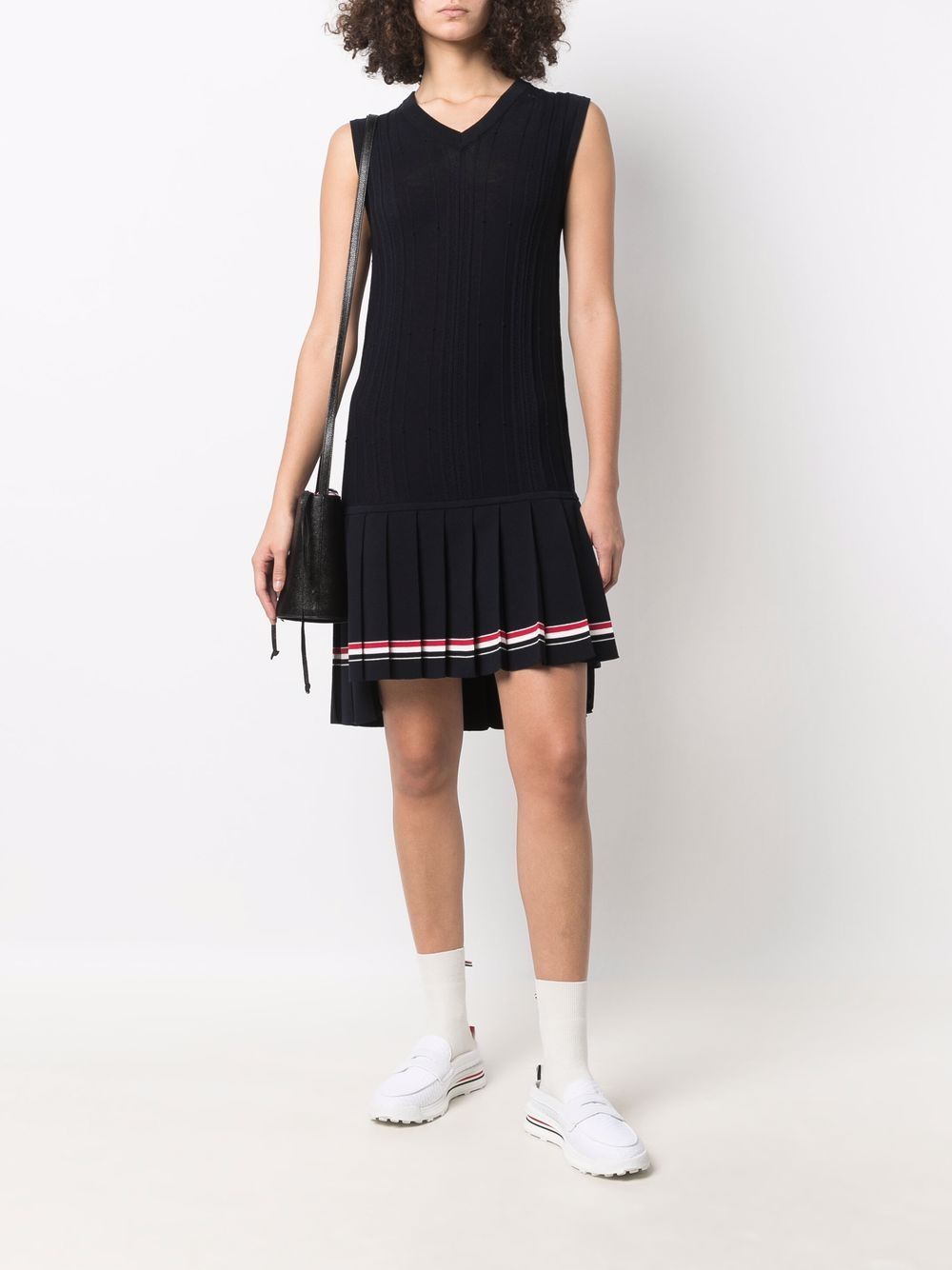 Thom Browne Tennisjurk met RWB-streep - Blauw