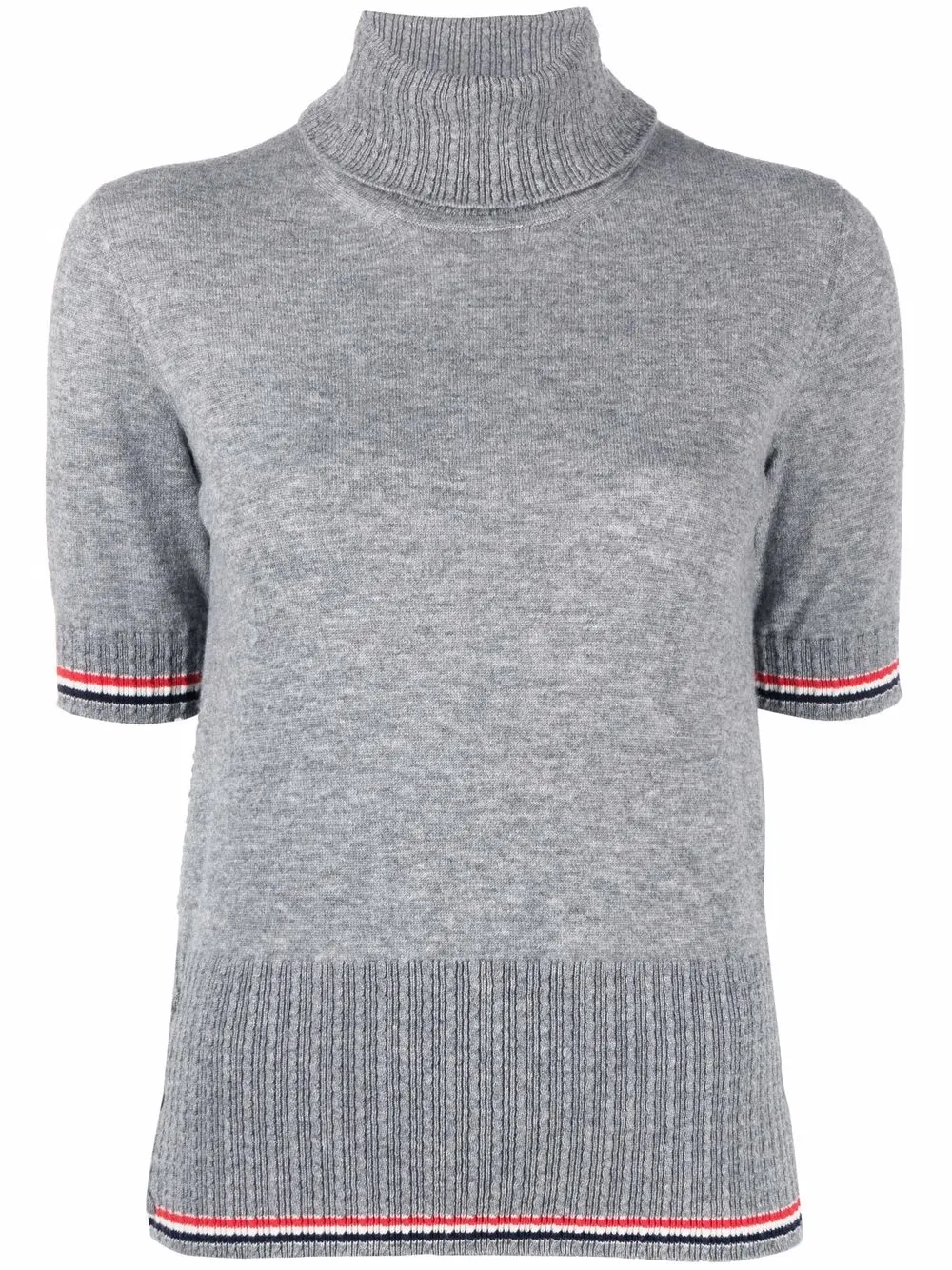 

Thom Browne RWB stripe trim knitted top - Grey