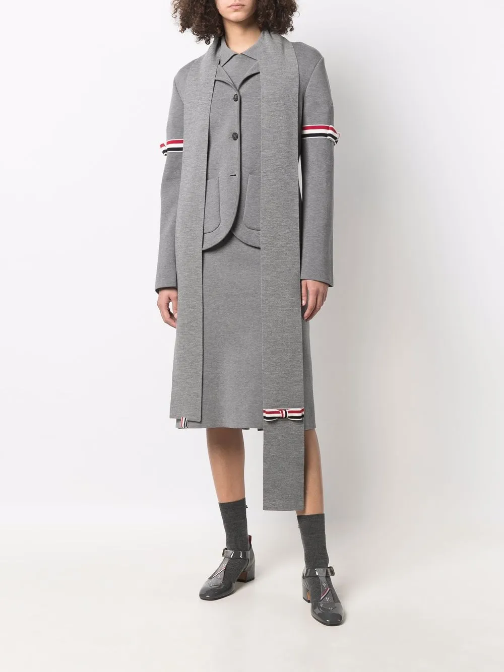 Thom Browne Blazer met RWB-streep - Grijs
