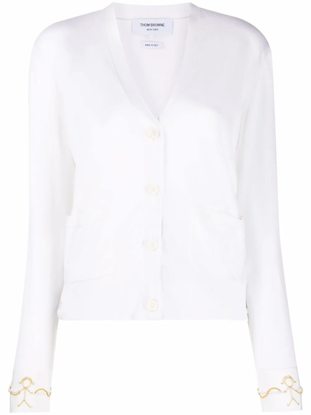 

Thom Browne Mrs. Thom V-neck cardigan - White