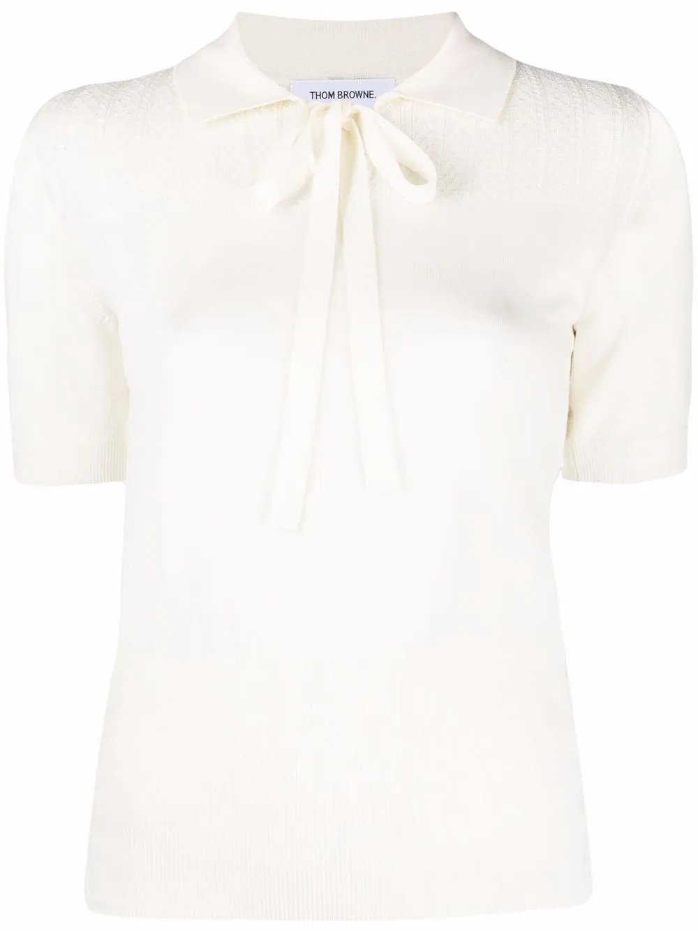 

Thom Browne top de tejido fino RWB - Blanco