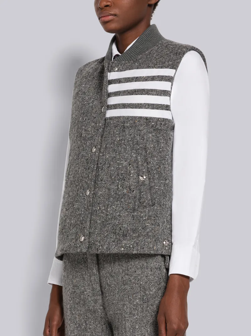 Donegal Wool 4-Bar Down Vest | Thom 