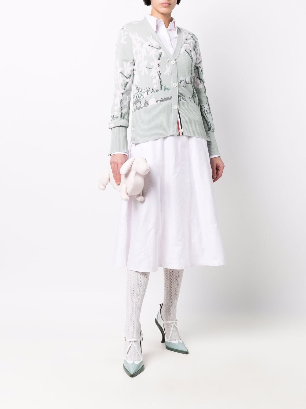 Thom Browne Trui met V-hals - Groen